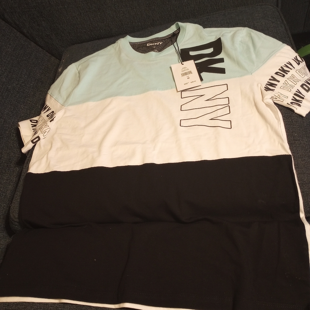 DKNY. Medium.  Black White and baby blue.